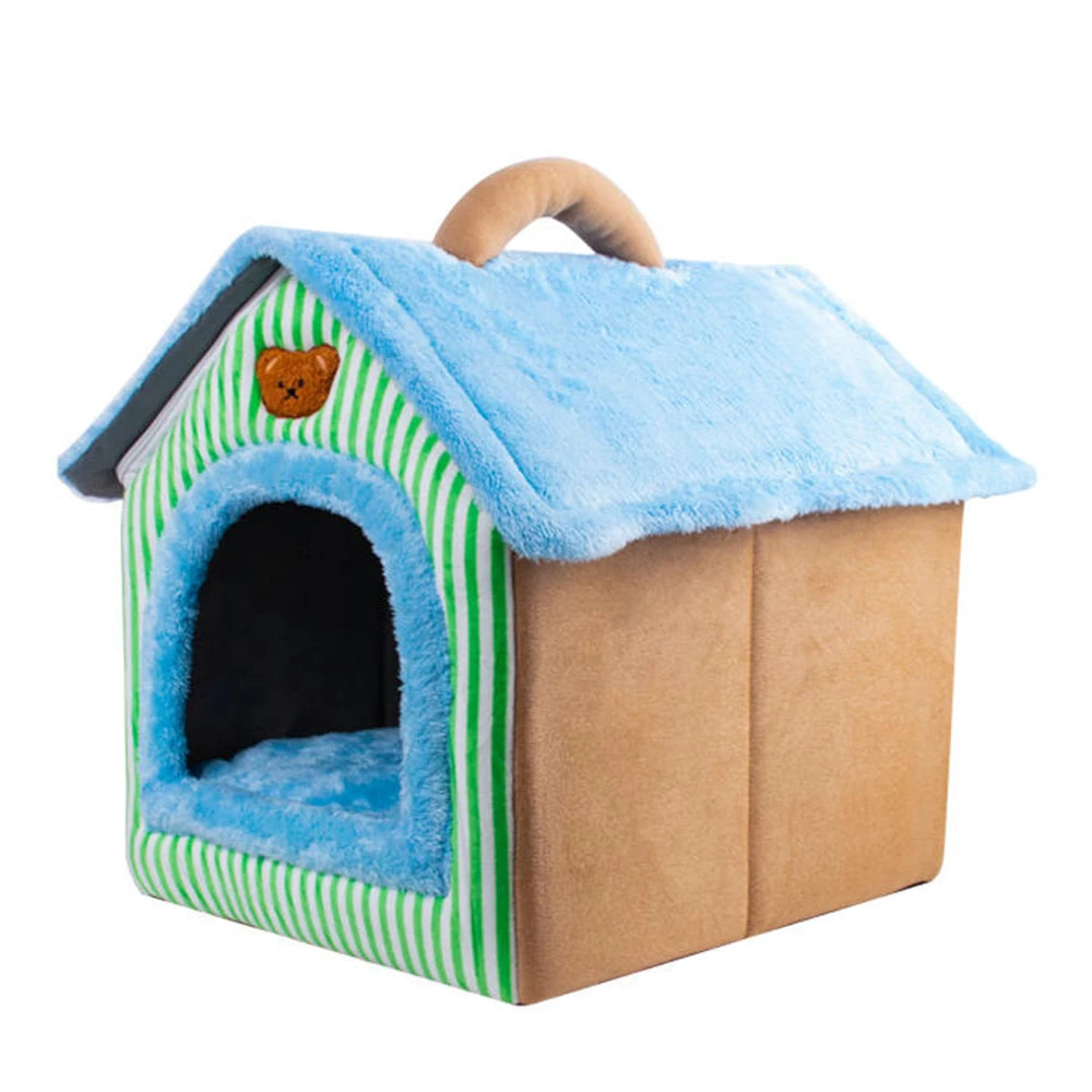 Foldable Pet House With Removable Washable Cover Portable