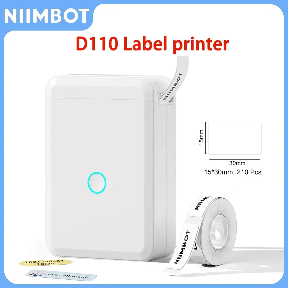Niimbot D110 Thermal Label Printer Bluetooth Inkless For Mobile Labeling