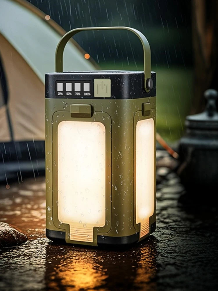 Shunmaii Solar Camping Lantern Foldable Waterproof Rechargeable Light Outdoors
