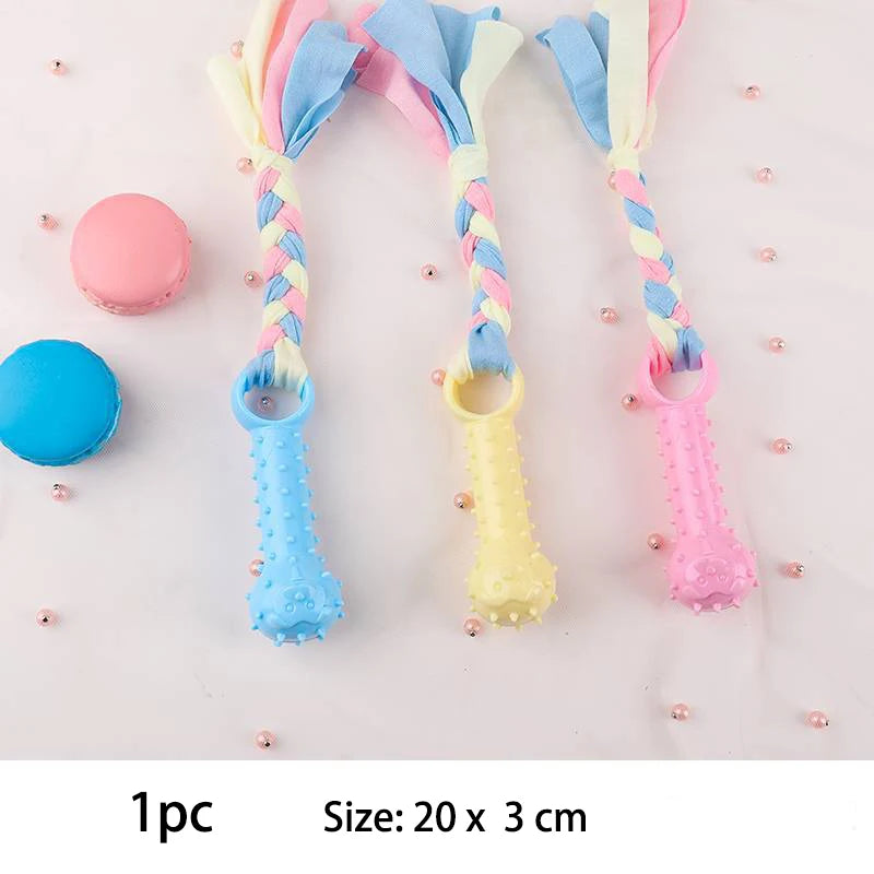 FEEUNM TPR Knot Chew Toys For Small Dogs Bite Resistant