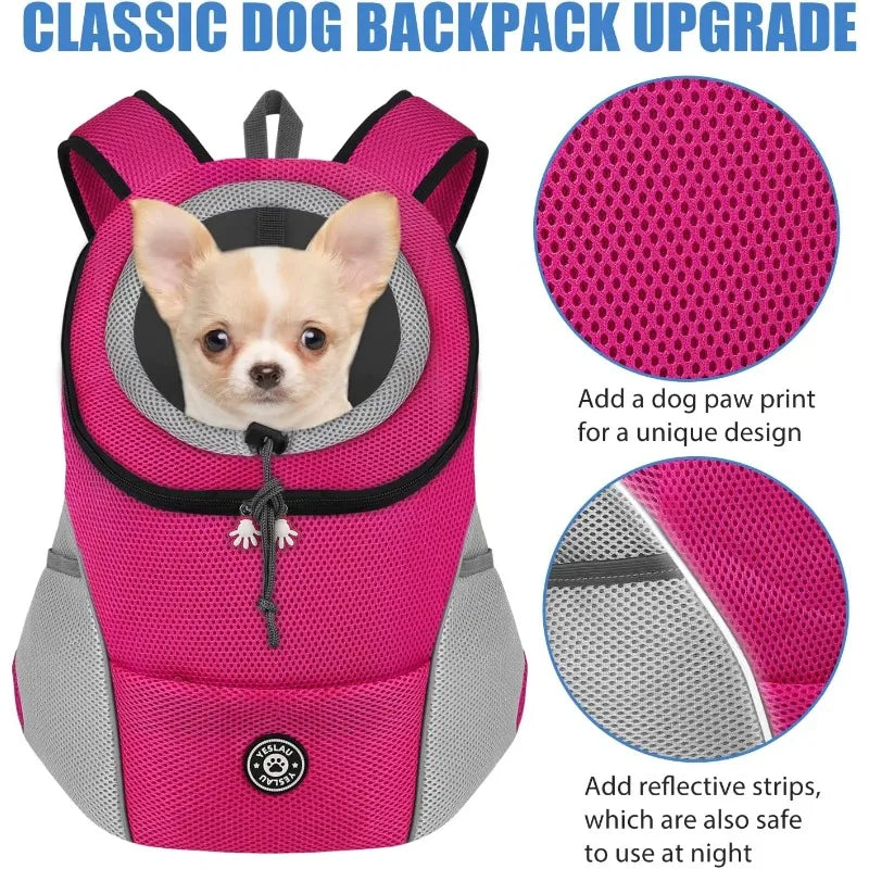Nylon Double Shoulder Dog Carrier Backpack for Travel