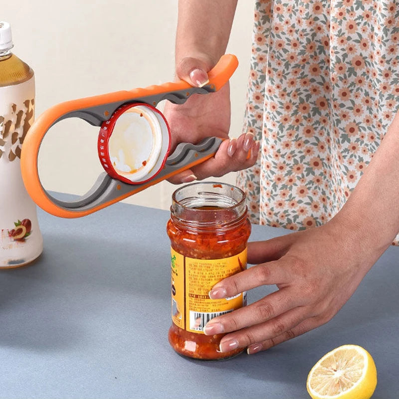 4 In 1 Kitchen Tool Jar Gripper Opener For Effortless Home Cooks