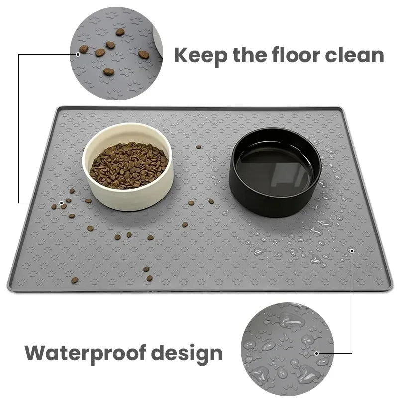 Pet Placemat For Cat And Dog Silicone Waterproof Feeding Mat