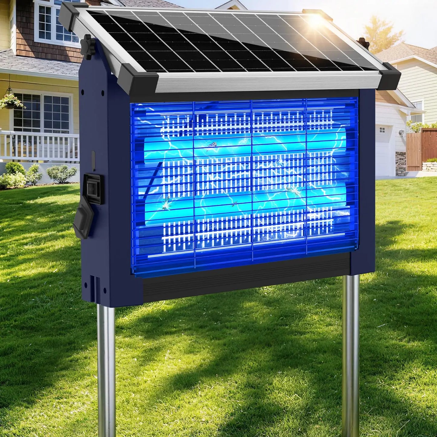 Take Back Your Backyard™ Solar Bug Zapper – 2,100 Sq. Ft. Outdoor Protection