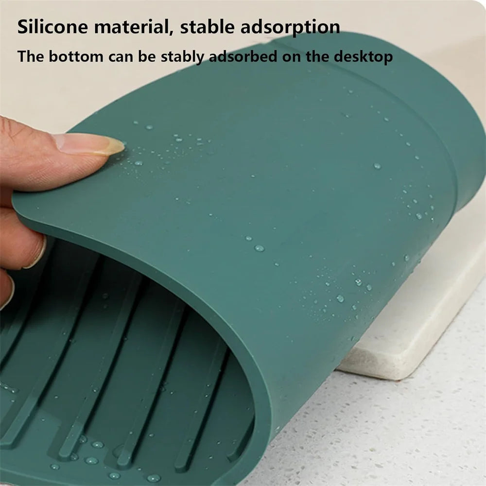 Silicone Faucet Water Catcher Mat For Home Cooks Kitchen Anti Slip Splash Guard