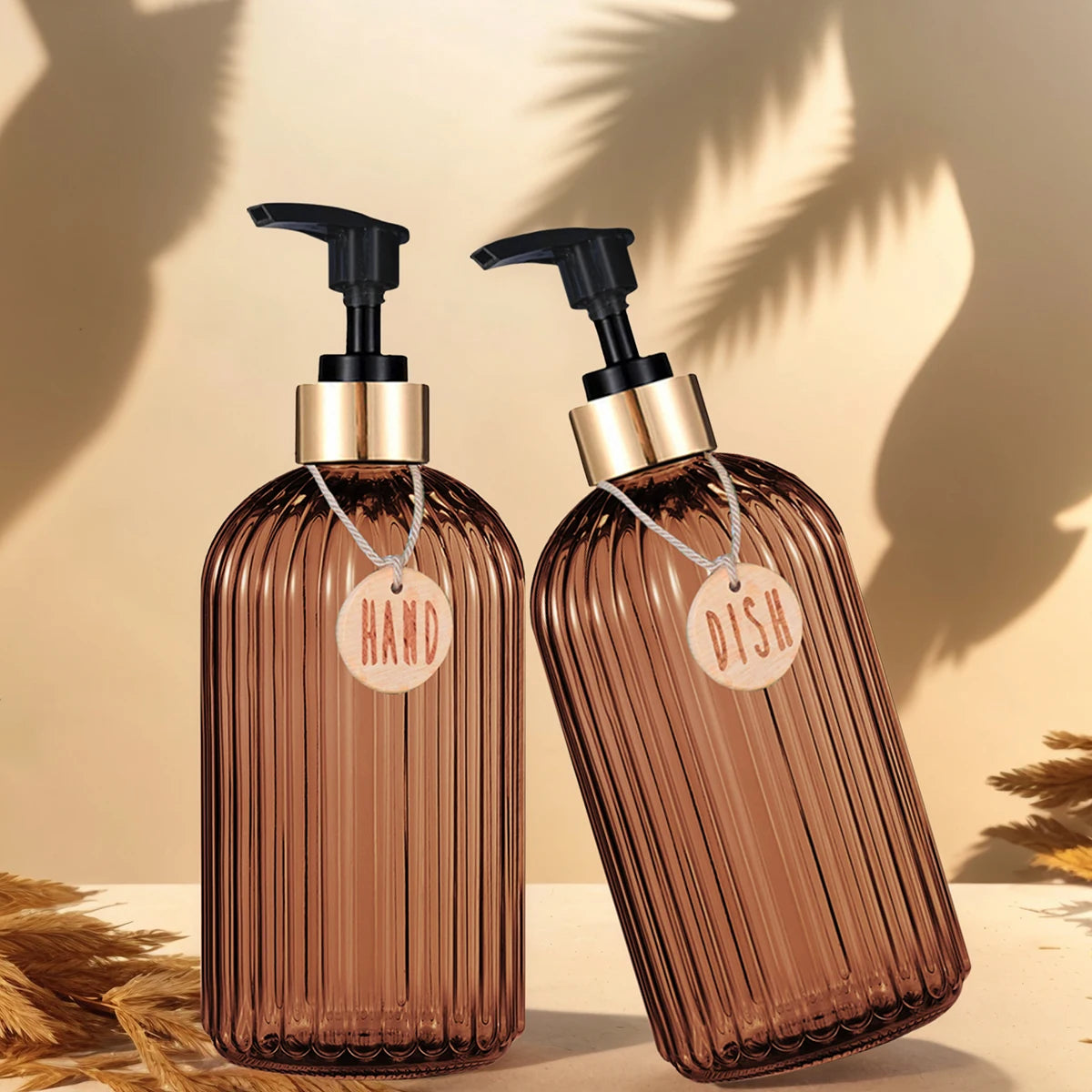 One-Hand Wonder Amber Soap & Lotion Dispenser – 500 mL