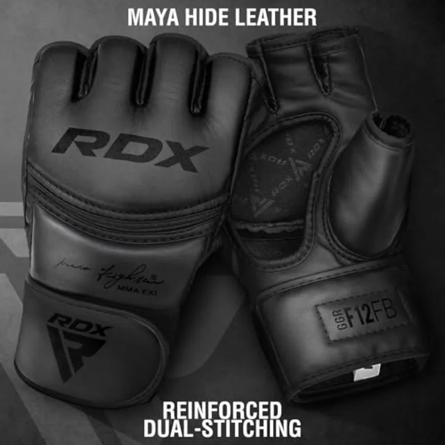 MMA Grappling Sparring Gloves 12oz Polyester Half Finger Training For Men Women