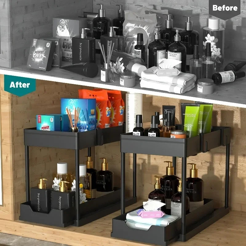 2-Tier Pull-Out Under-Sink Organizer