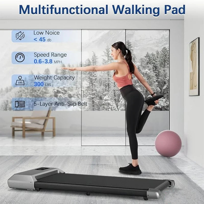 Superun 2-in-1 Home Walking Pad Treadmill - 2.5 HP Compact Home Cardio