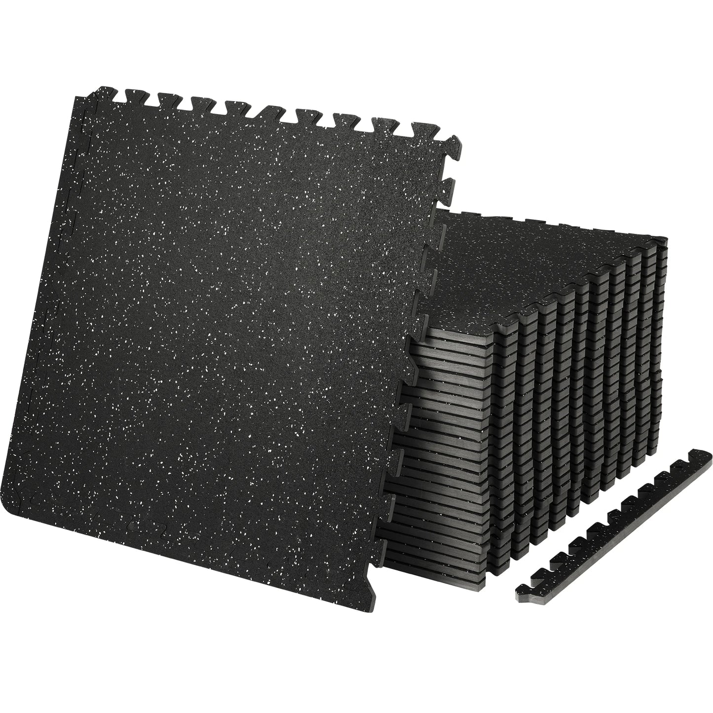 SucceBuy Interlocking Gym Floor Mats Half Inch Thick Waterproof For Workouts