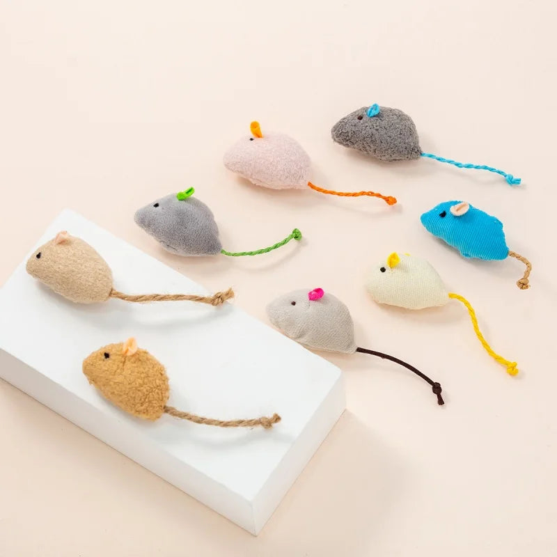 Interactive Plush Rat And Cat Toys With Durable Linen For Indoor Play