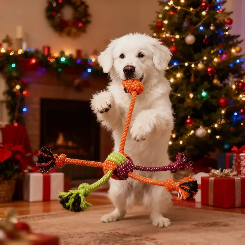 Durable Dog Rope Toy For Teeth Cleaning And Chewing