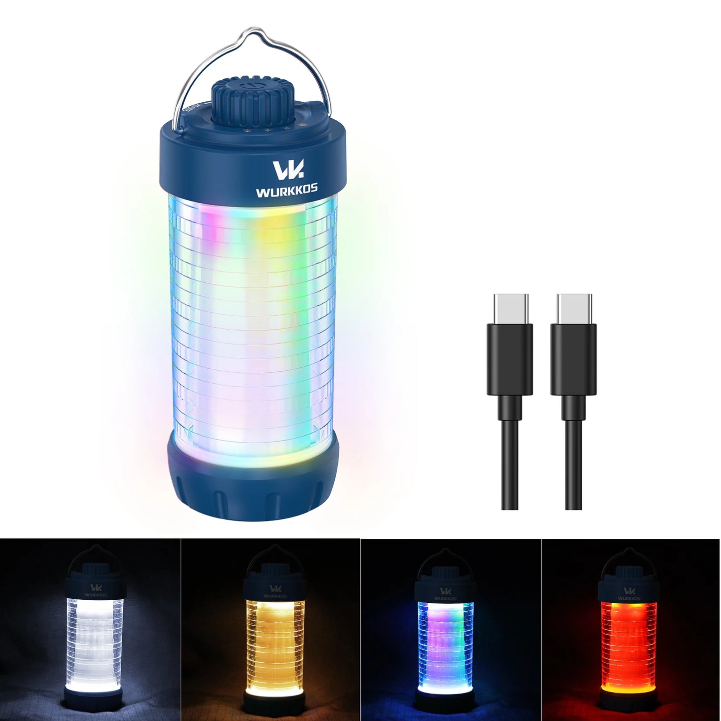 Wurkkos CL01 LED Camping Lantern 550LM Rechargeable Waterproof RGB For Campers