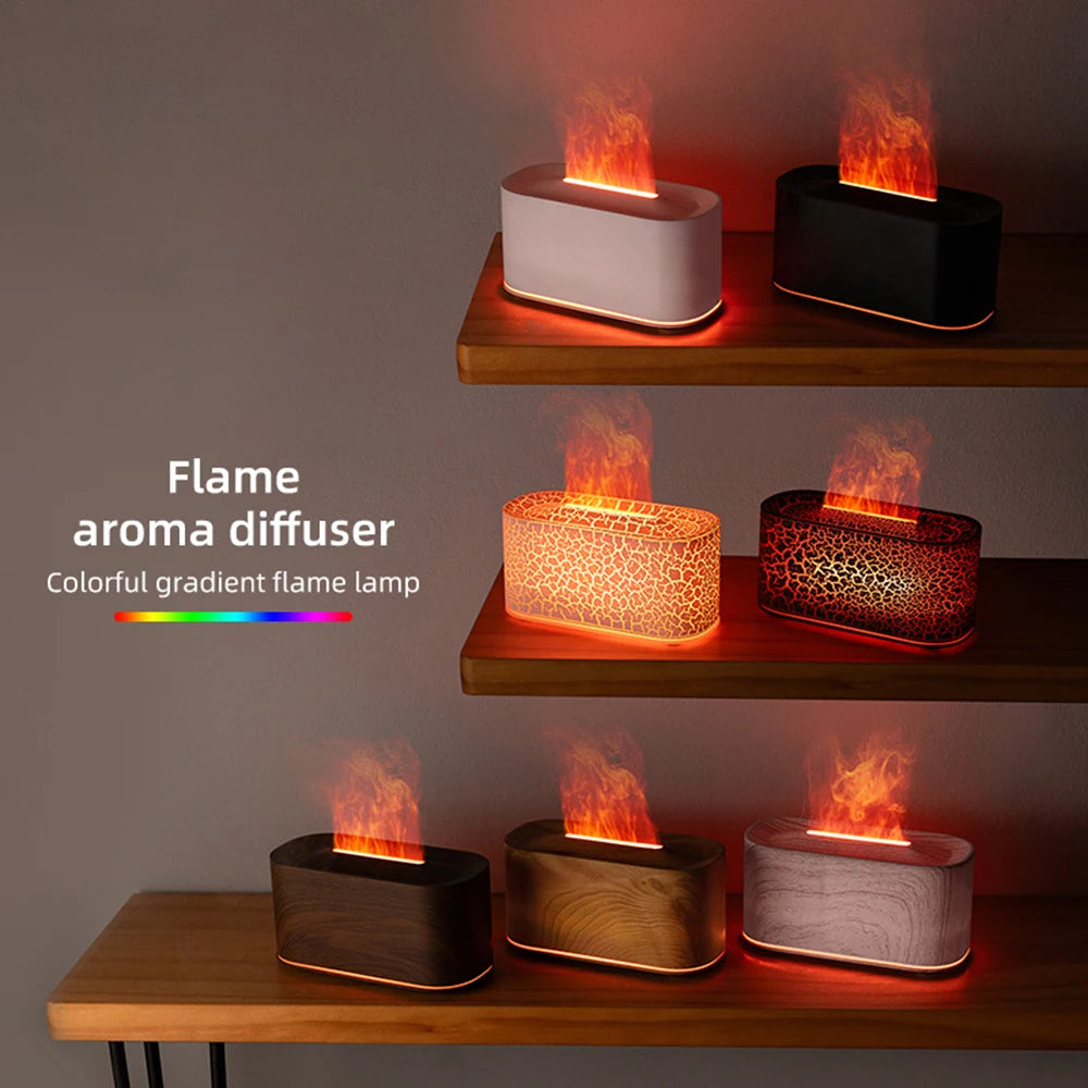 Essential Oil Diffuser Flame Colorful Vapor Humidifier For Spa Aromatherapy