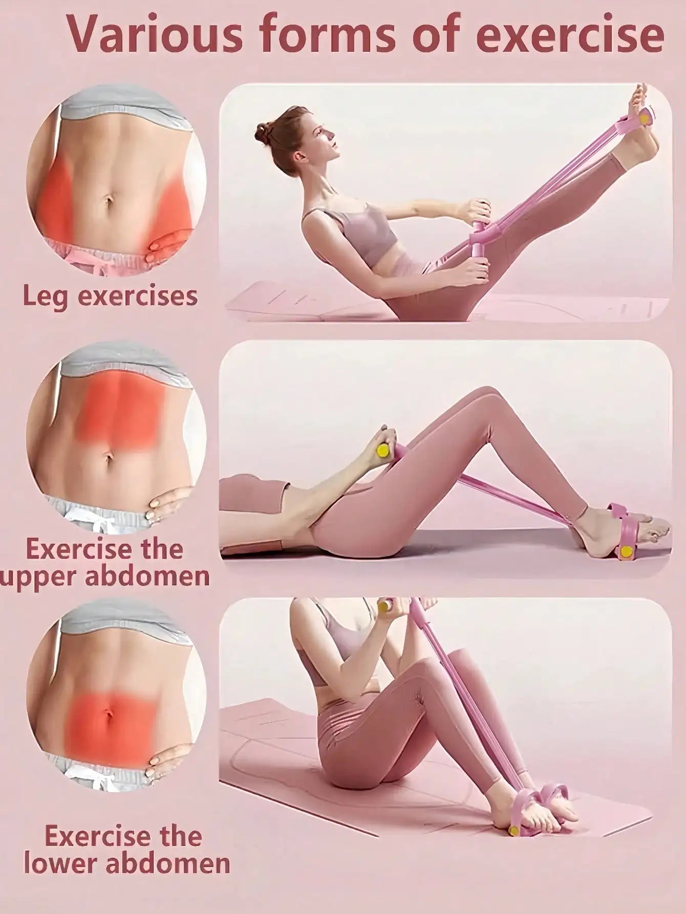 Fitness Resistance Bands Set For Full Body Home Workout Enthusiasts