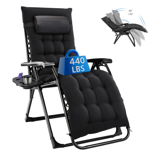 Kick Back & Relax Zero Gravity Cushioned Outdoor Chair