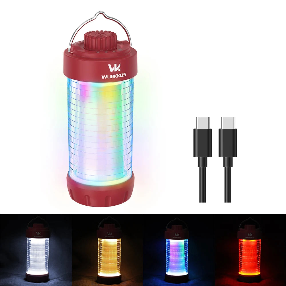 Wurkkos CL01 LED Camping Lantern 550LM Rechargeable Waterproof RGB For Campers