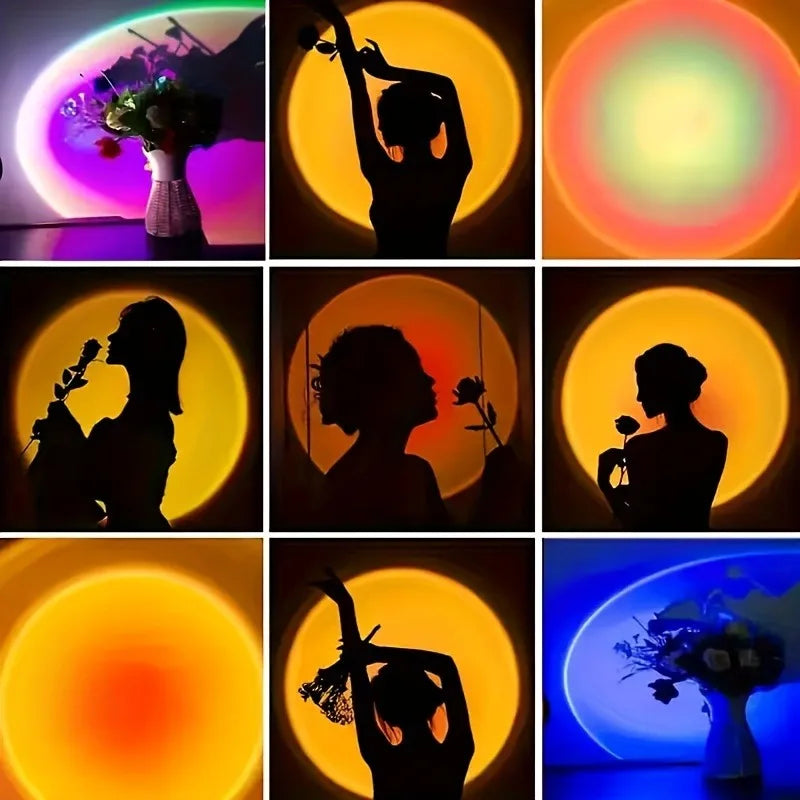 Liuyangmao Sunset Light Projection LED With Remote 16 RGB Night Light For Bedroom