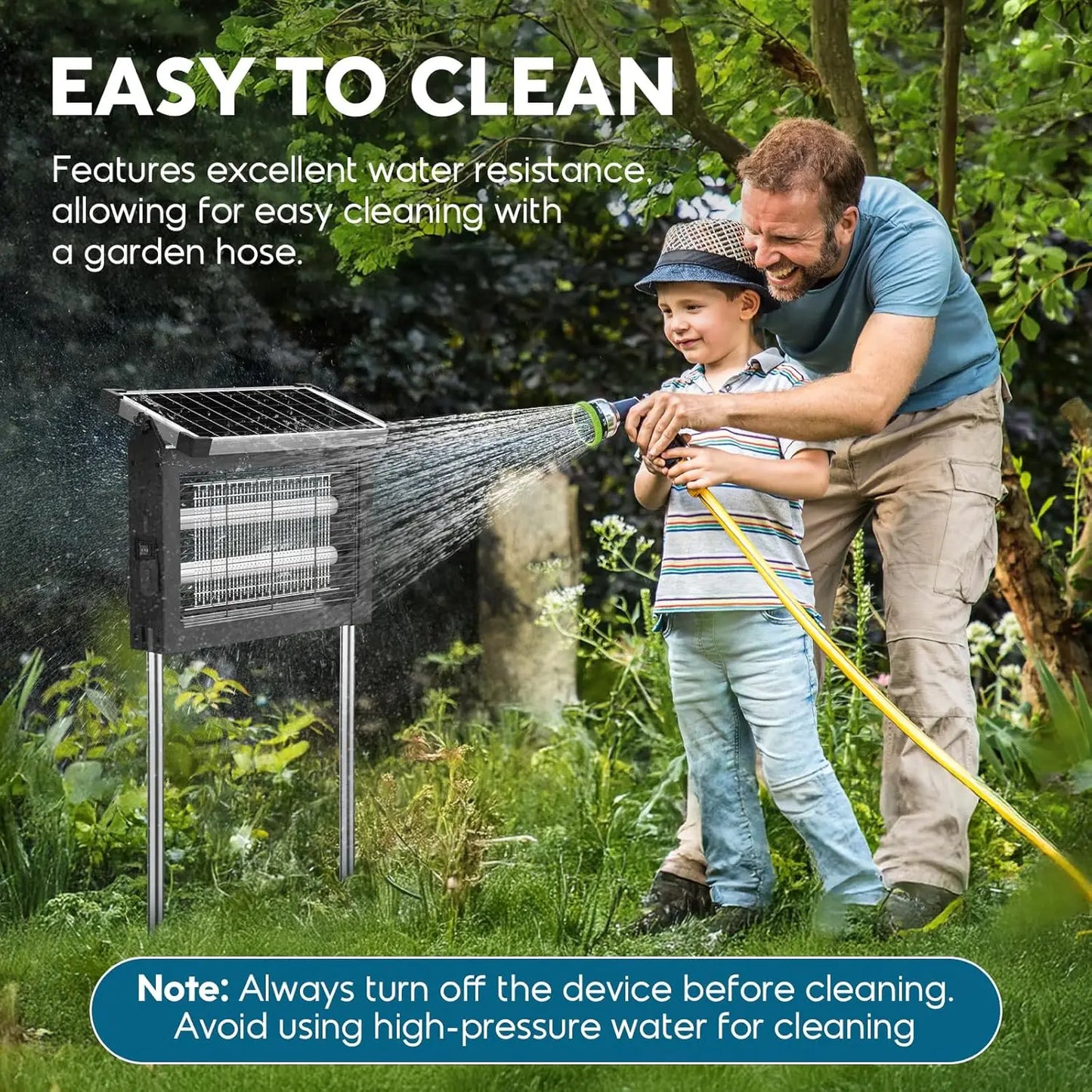 Take Back Your Backyard™ Solar Bug Zapper – 2,100 Sq. Ft. Outdoor Protection
