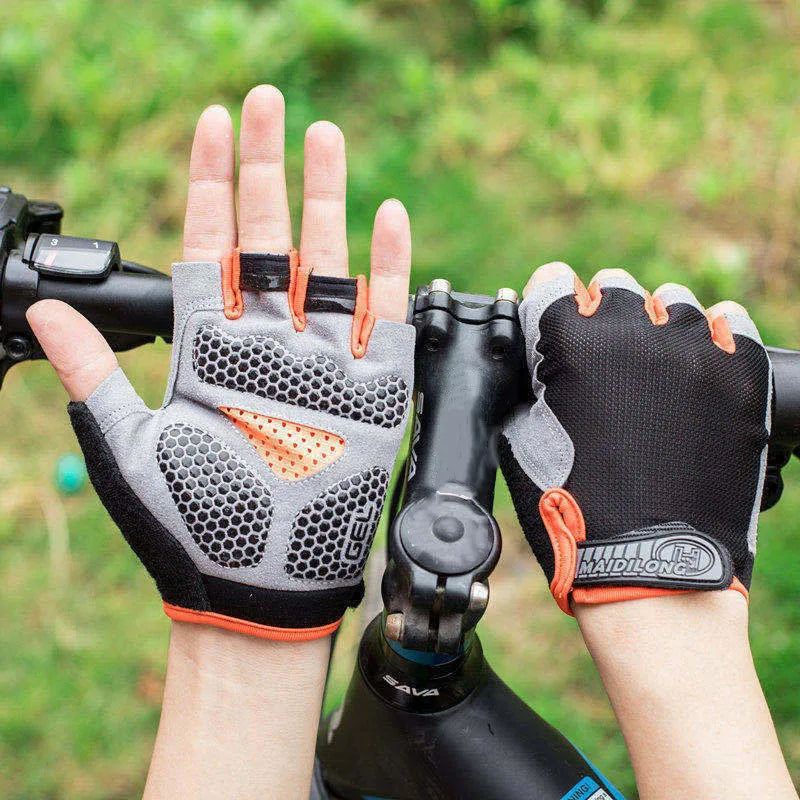 Cycling Gloves Breathable Anti Slip Half Finger For Men And Women Fitness