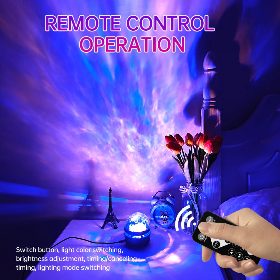 Starry Sky Projector LED Night Light With Remote And 7 Modes For Kids