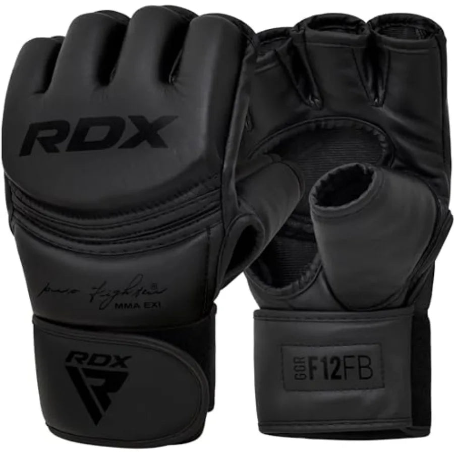 MMA Grappling Sparring Gloves 12oz Polyester Half Finger Training For Men Women