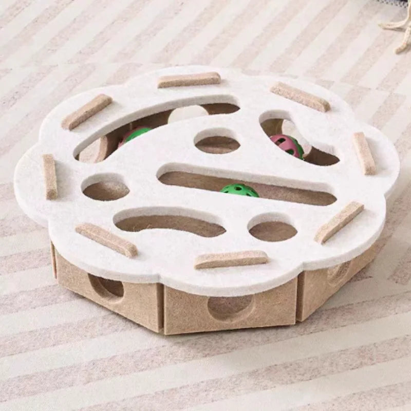 Interactive Cat Maze Puzzle Toy With Bell Balls For Cats