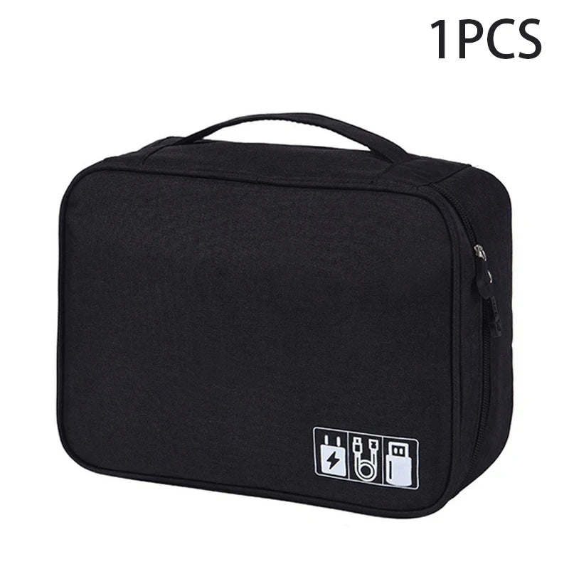 Travel Cable Storage Bag Portable Waterproof Tech Organizer For Travelers