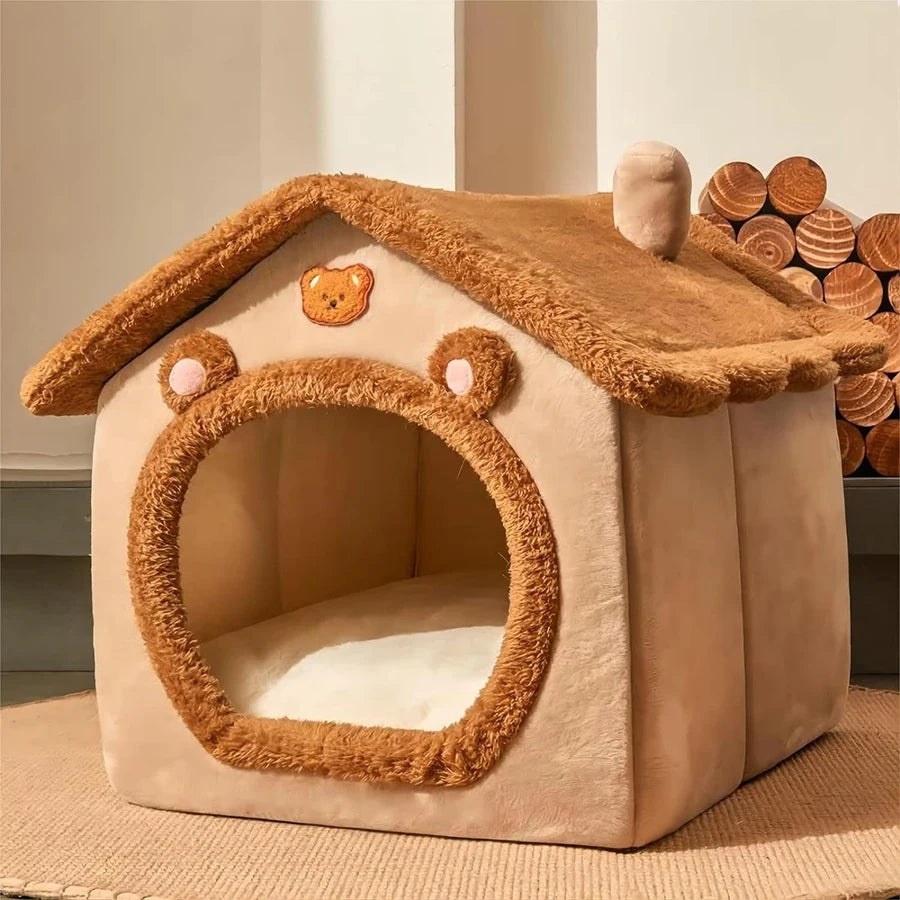 Foldable Pet House With Removable Washable Cover Portable