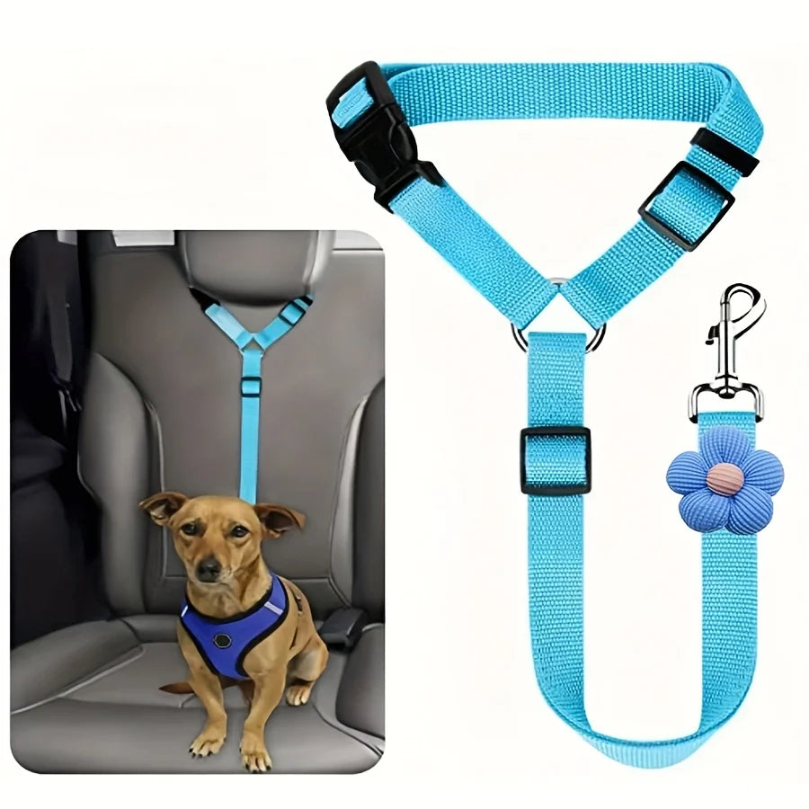 Dog Seat Belt For Vehicle Safety Tether, Car Harness Leash