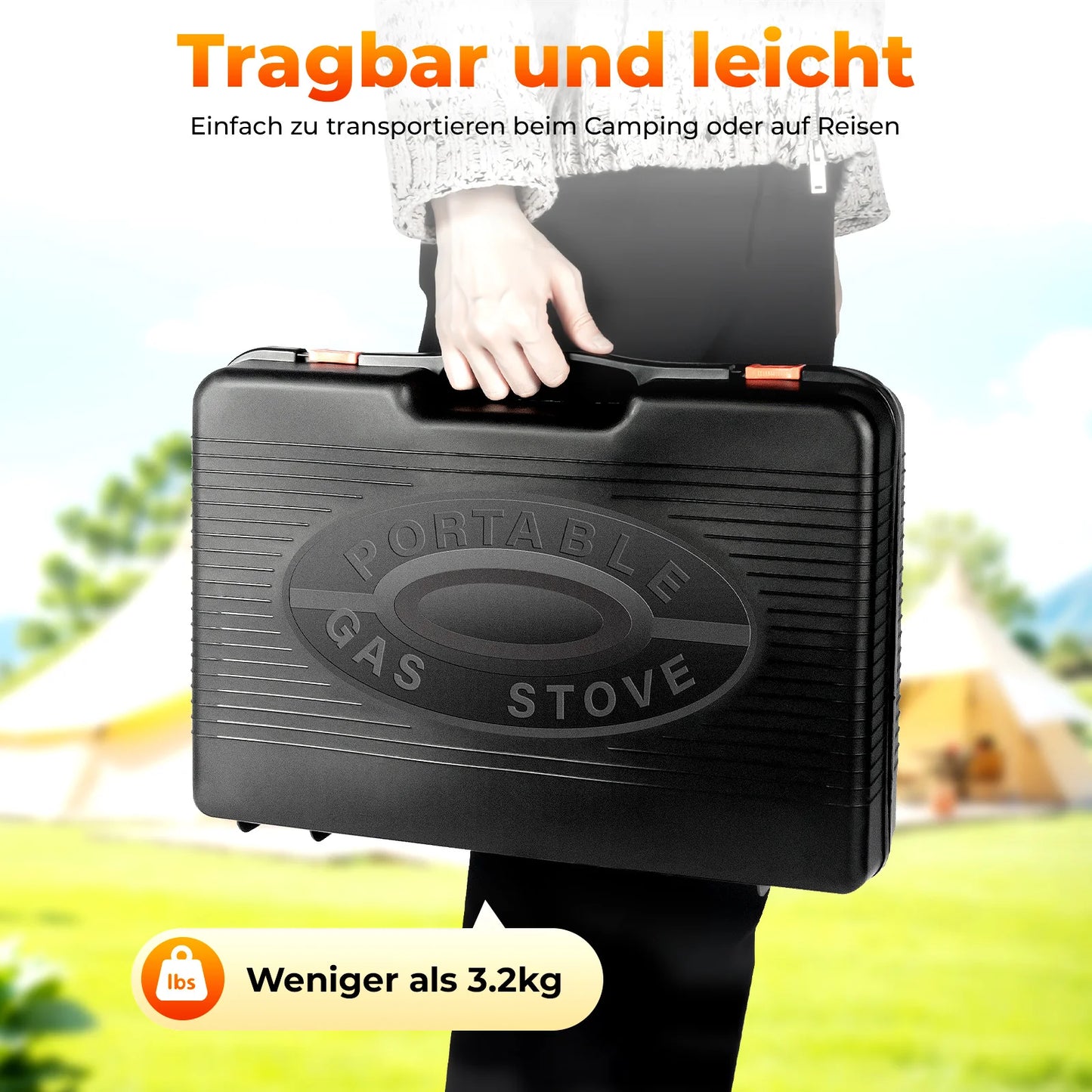 Portable Camping Grill Gas Stove Bymaocar Easy Assembly For Campers Outdoor Bbq