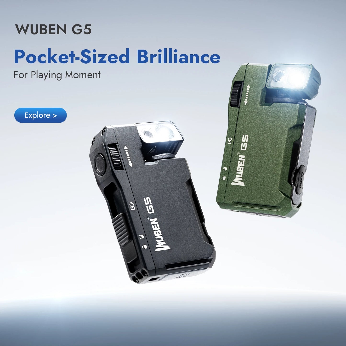 500LM Rechargeable Magnetic EDC Flashlight with USB-C