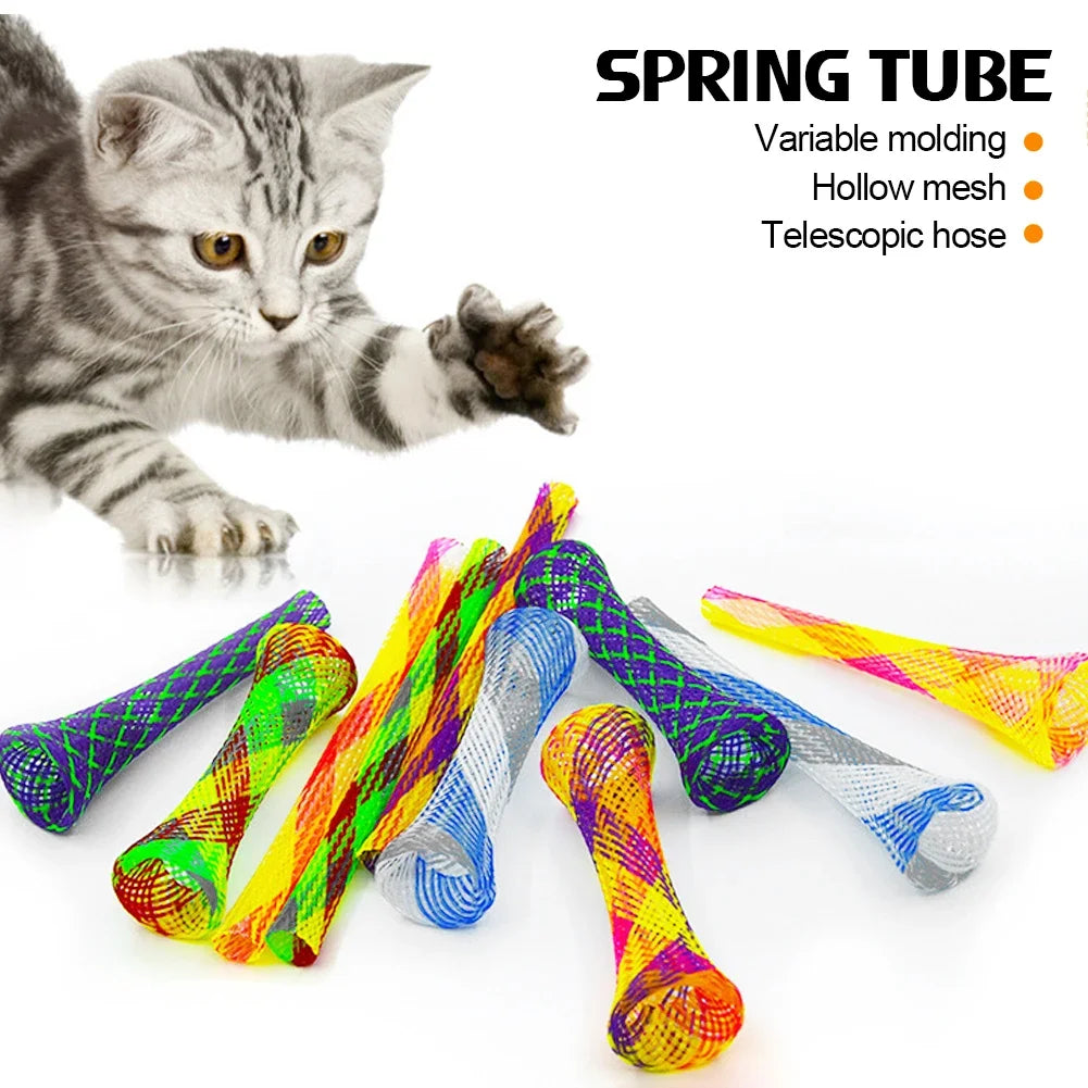Kitten Cat Spring Toys Set Interactive Coiled Springs Cat Toy