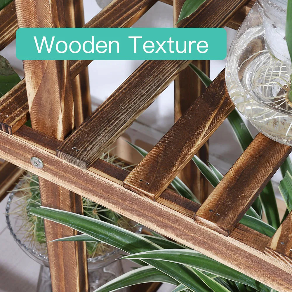 Move Your Garden 5-Tier Rolling Wood Plant Stand