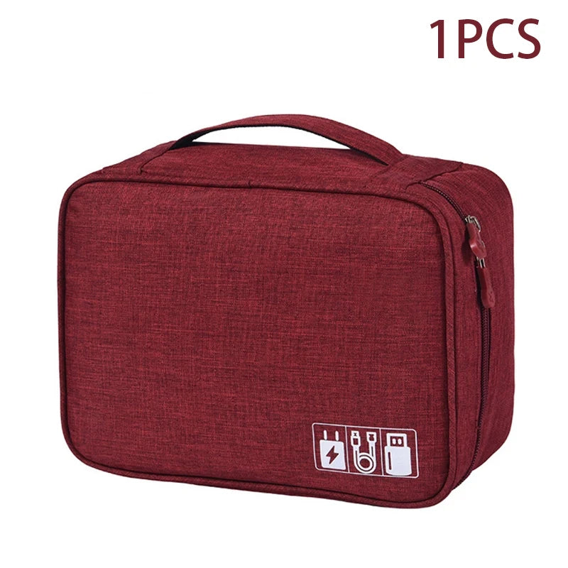 Travel Cable Storage Bag Portable Waterproof Tech Organizer For Travelers