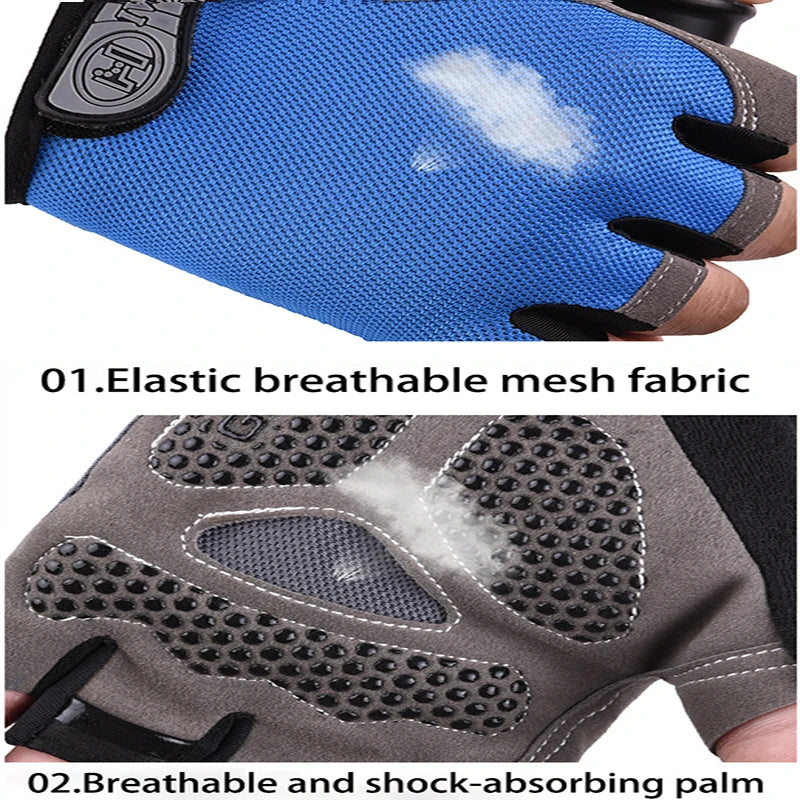 Cycling Gloves Breathable Anti Slip Half Finger For Men And Women Fitness