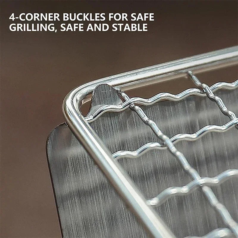 YEGBONG Portable Folding Barbecue Grill Outdoor Easy Assembly Stainless Steel