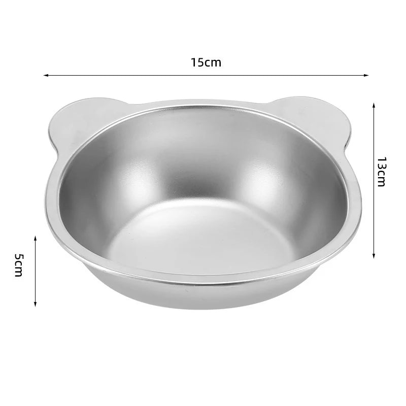 Booteely Tilted Stainless Steel Cat Bowl With Stand