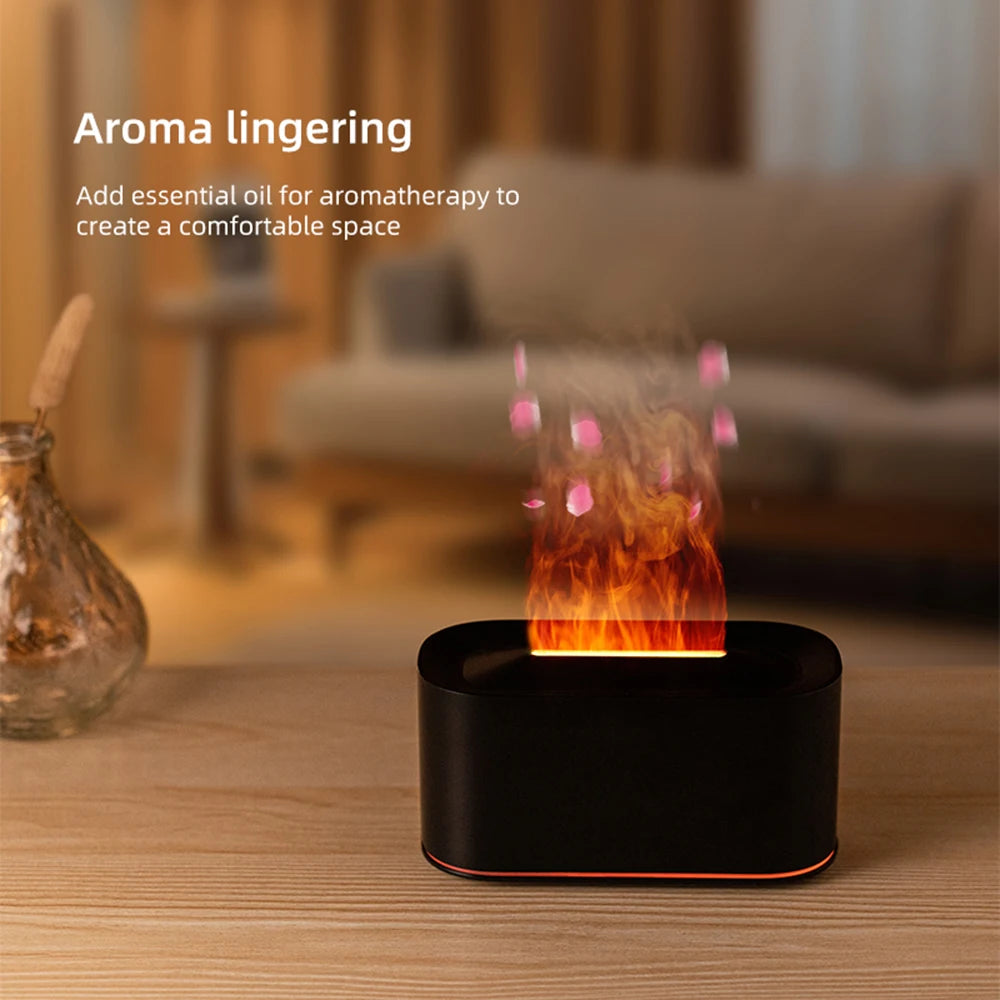 Essential Oil Diffuser Flame Colorful Vapor Humidifier For Spa Aromatherapy