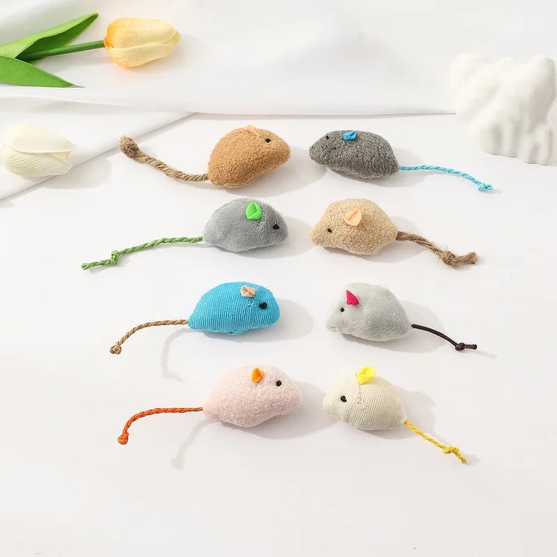 Interactive Plush Rat And Cat Toys With Durable Linen For Indoor Play