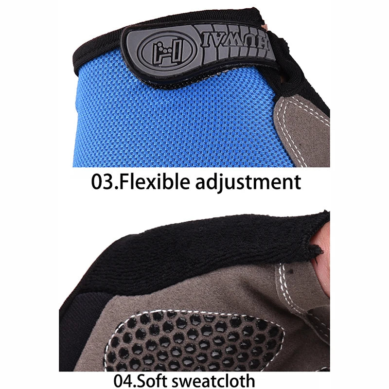 Cycling Gloves Breathable Anti Slip Half Finger For Men And Women Fitness