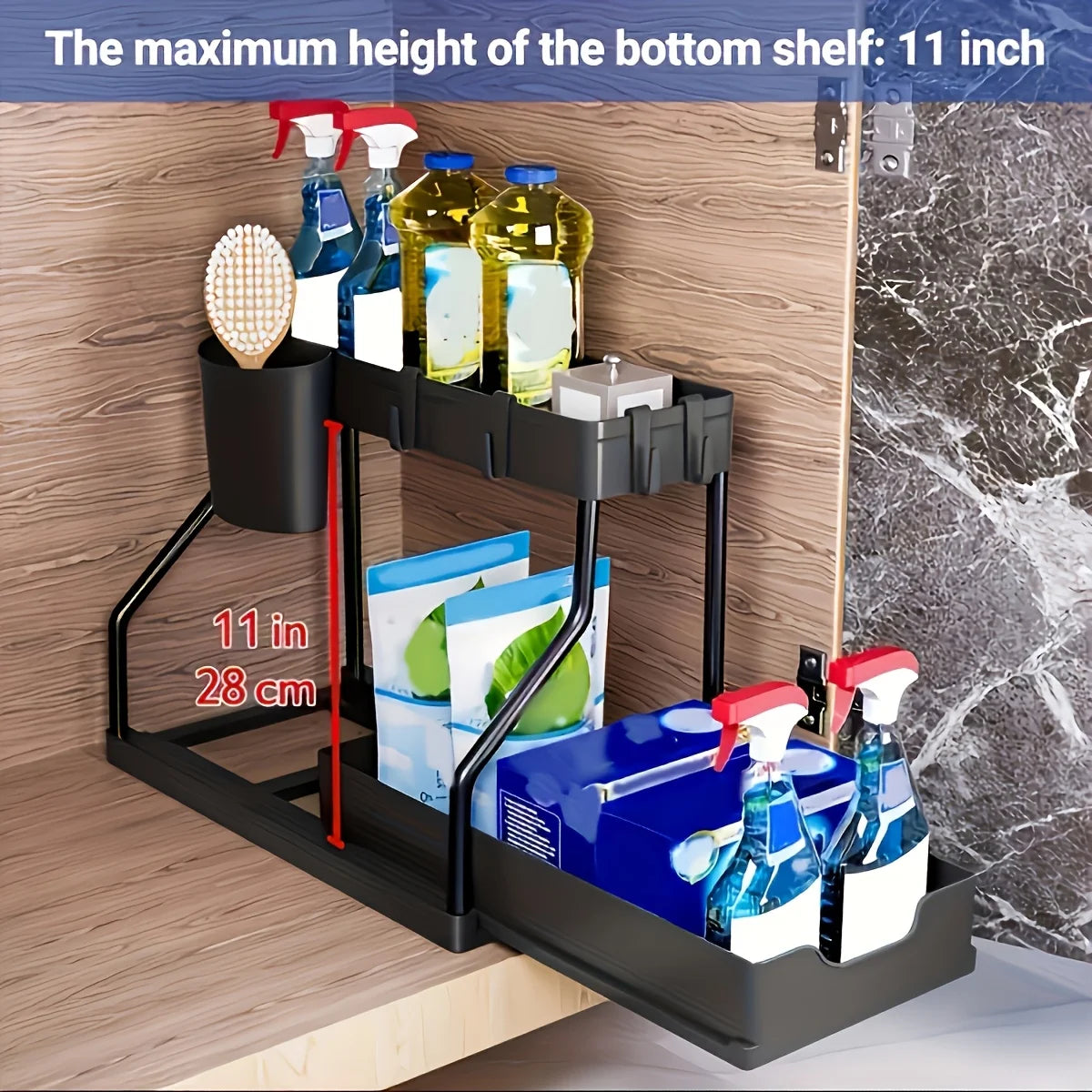 Make Space 2-Tier Pull-Out Under-Sink Organizer
