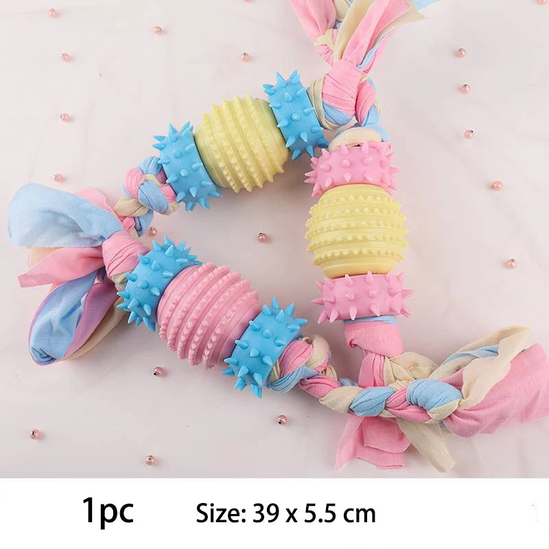 FEEUNM TPR Knot Chew Toys For Small Dogs Bite Resistant