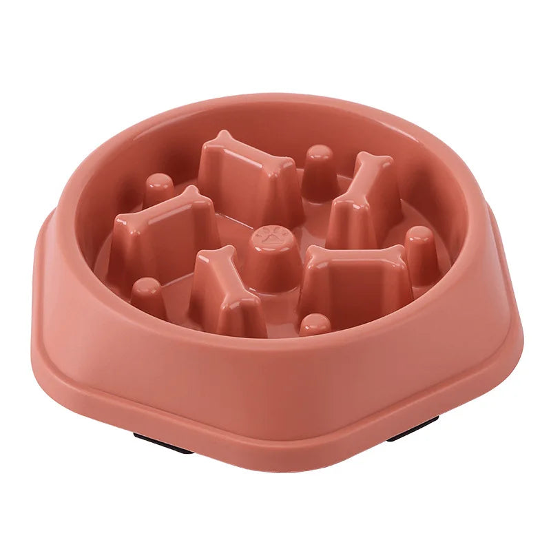 Slow Feeder Pet Bowl For Cats And Dogs Non Slip Anti Choking Maze Design