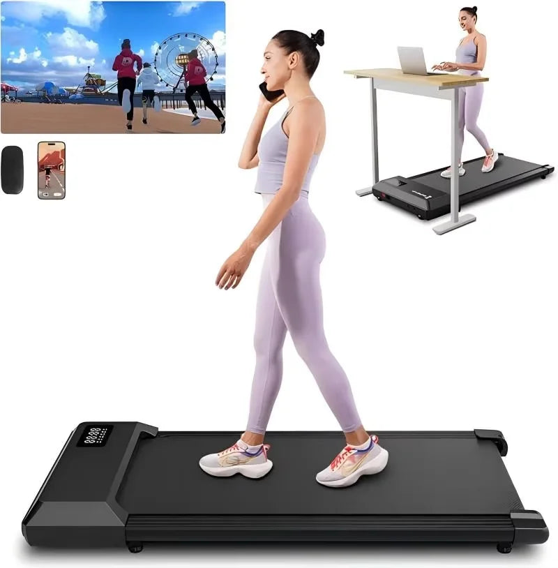 Superun 2-in-1 Home Walking Pad Treadmill - 1.5 HP Compact Home Cardio