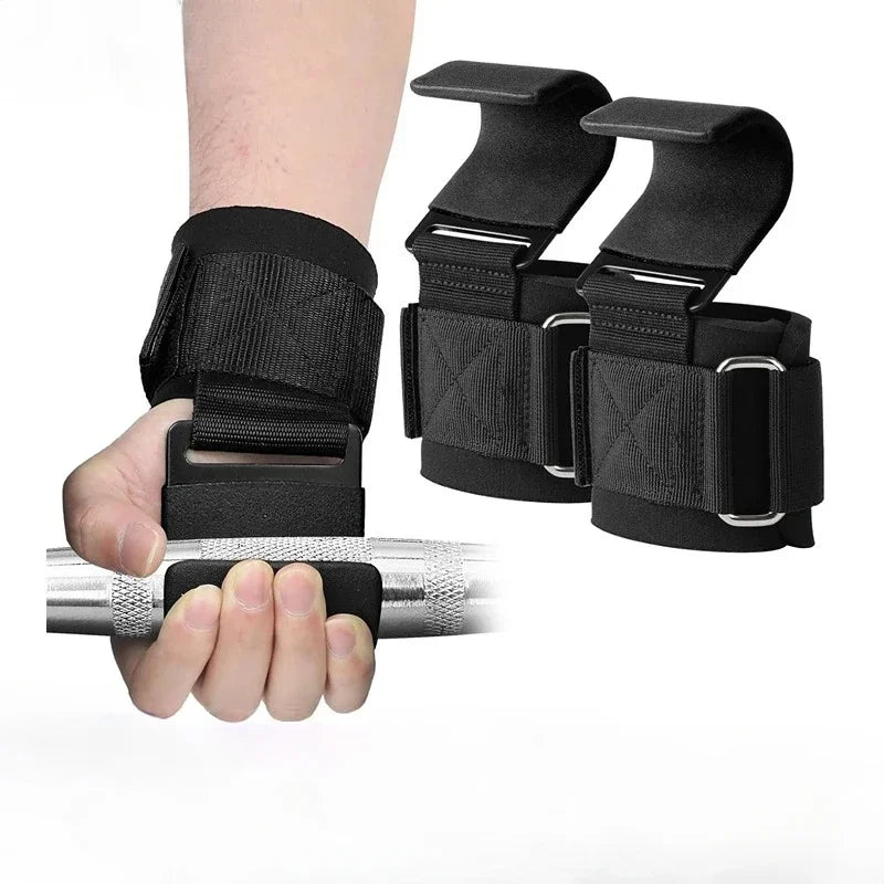 Non Slip Weight Lifting Hooks For Powerlifters Focus On Form Premium Pair