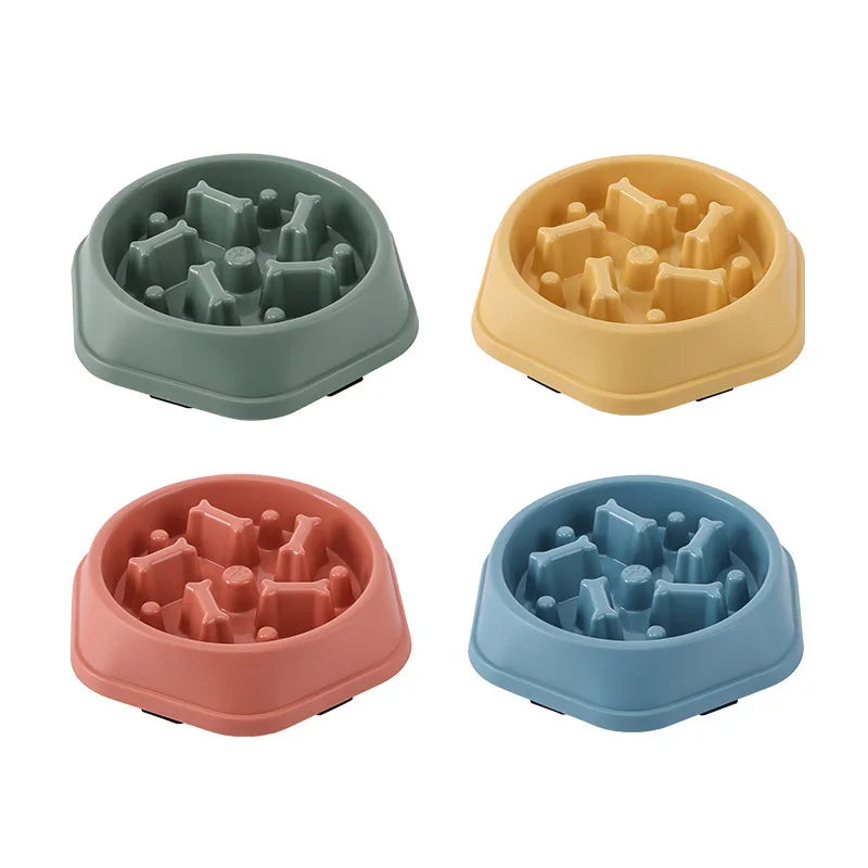 Slow Feeder Pet Bowl For Cats And Dogs Non Slip Anti Choking Maze Design