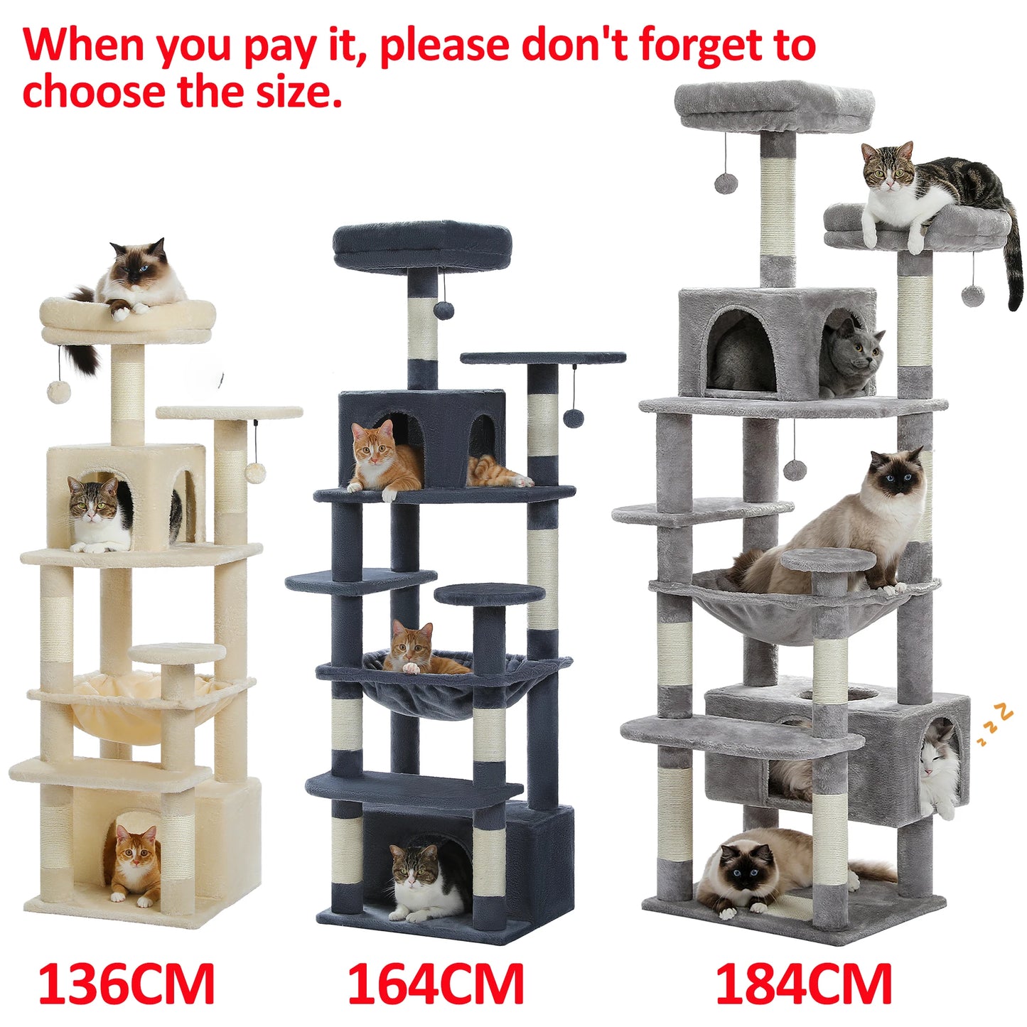 PAWZ Road Cat Tree Tower With Scratching Posts And Perches