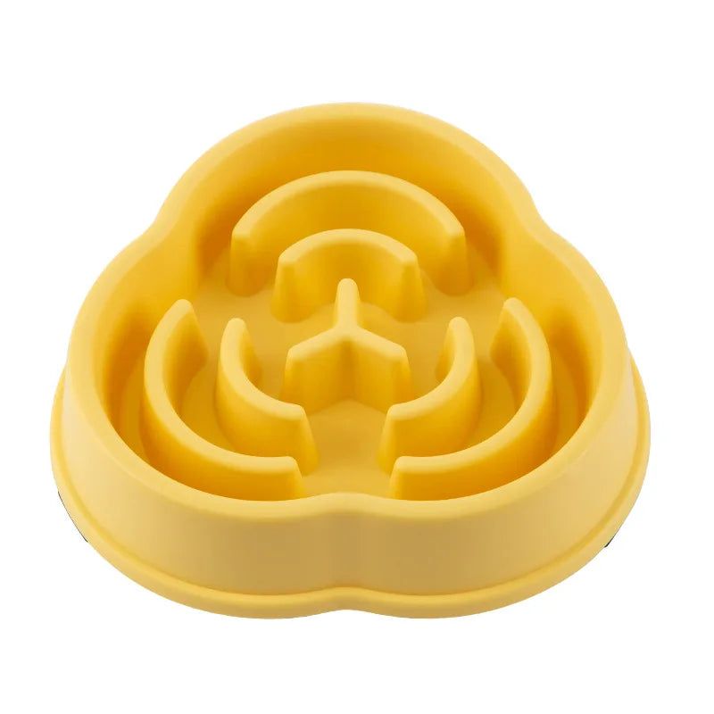 Slow Feeder Pet Bowl For Cats And Dogs Non Slip Anti Choking Maze Design