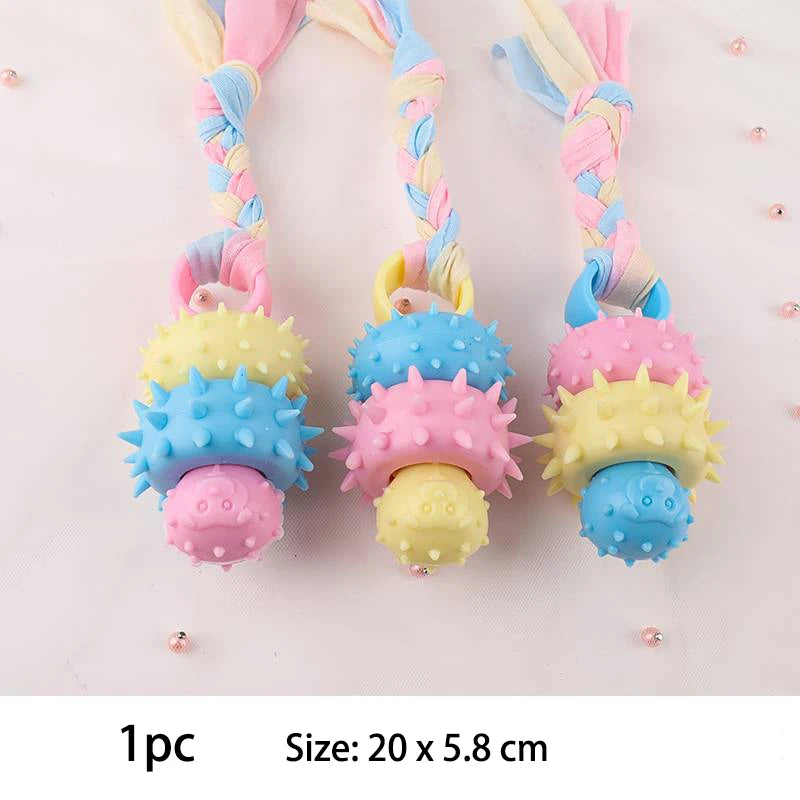 FEEUNM TPR Knot Chew Toys For Small Dogs Bite Resistant